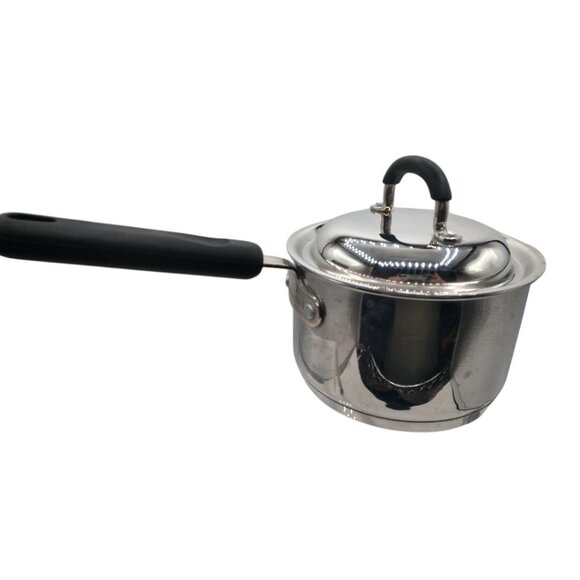 WearEver Stainless Steel Saucepan With Lid & Black Handle 7" x 3" - Picture 1 of 10